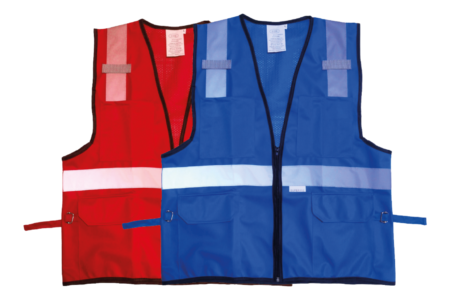 Safety Vest 4 Pockets (Fabric/Mesh) 110gsm